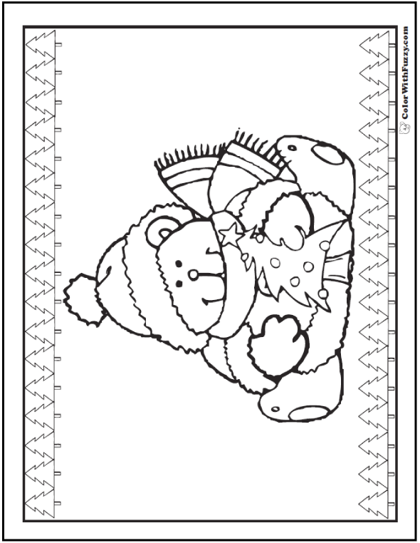Teddy bear coloring pages for fun