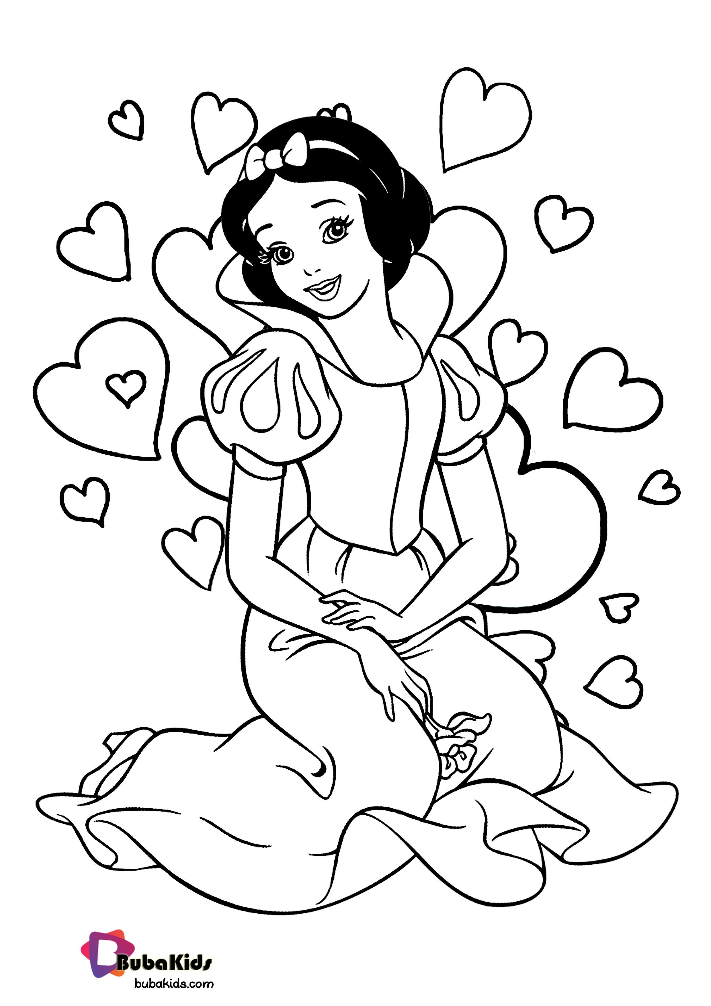 Snow white coloring page