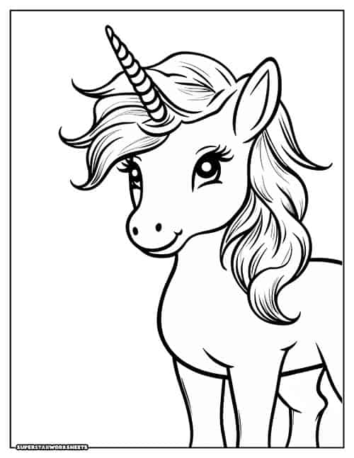 Unicorn coloring pages