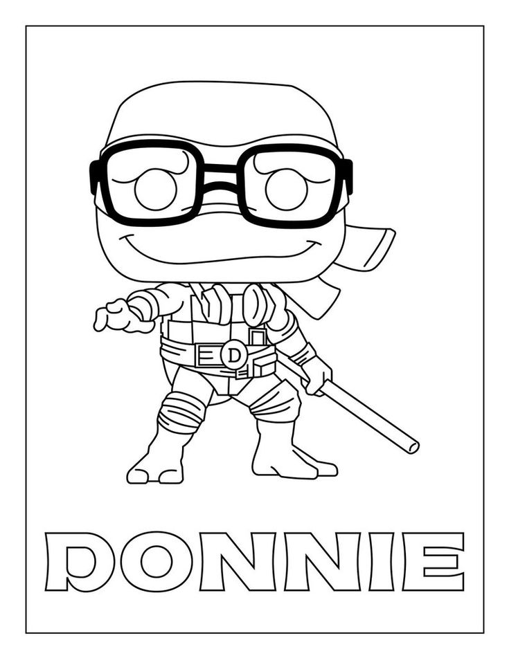 Donnie from ninja turtles mutant mayhem movie coloring page