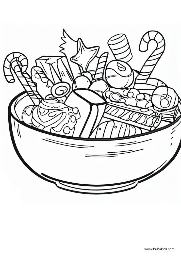 Bowl of candy coloring page candy coloring pages coloring pages cartoon coloring pages