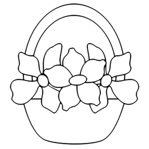 Flower basket coloring pages printable for free download