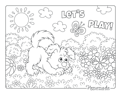 Free dog coloring pages for kids adults