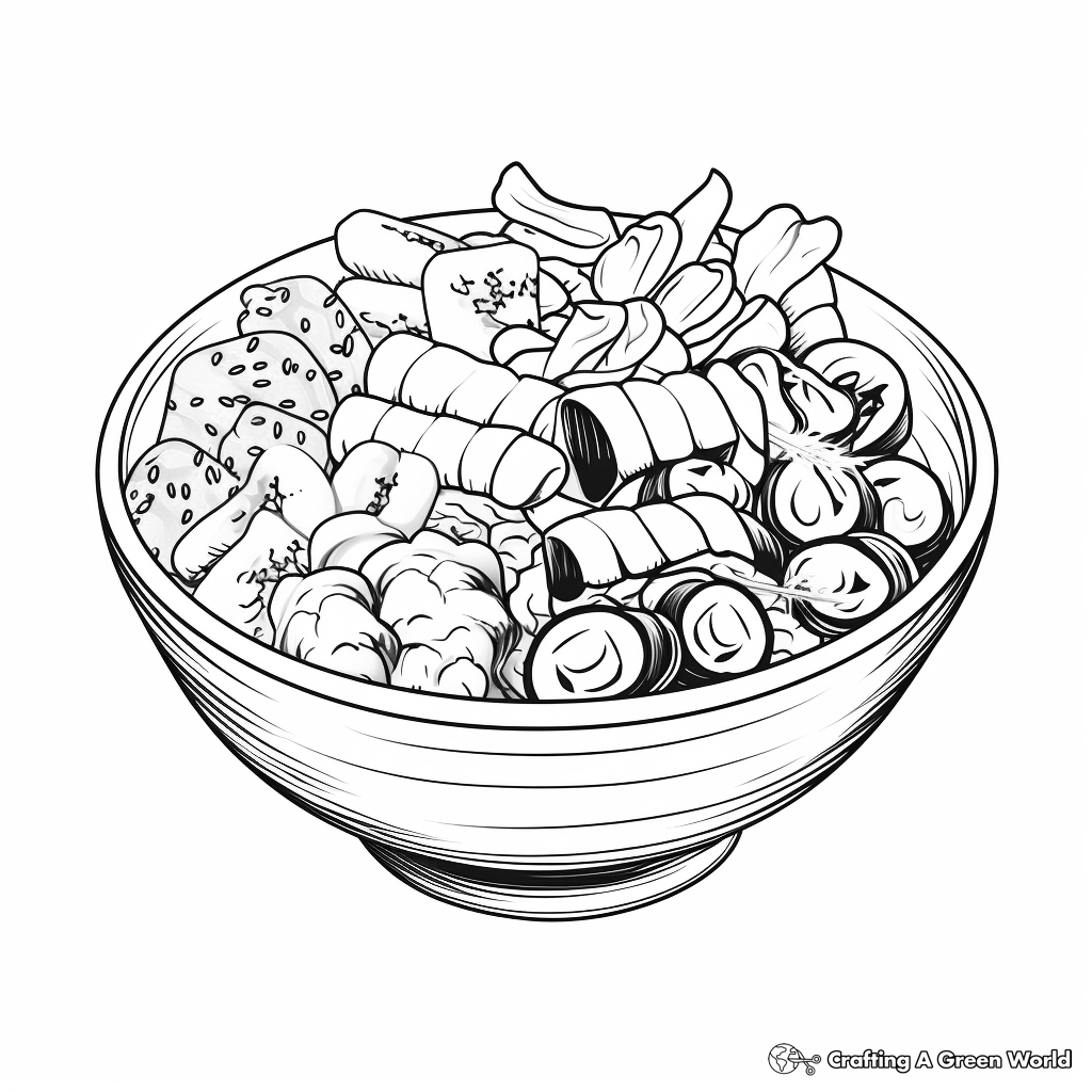 Sushi coloring pages