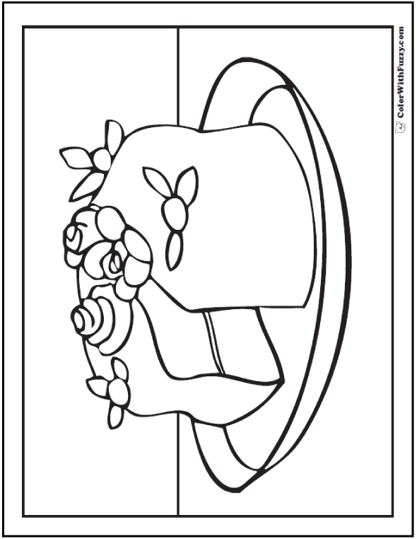 Cake coloring pages customize pdf printables