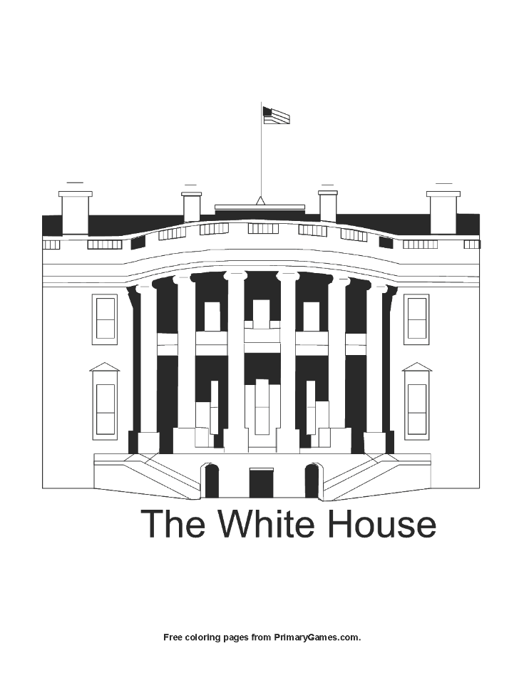 The white house coloring page â free printable pdf from