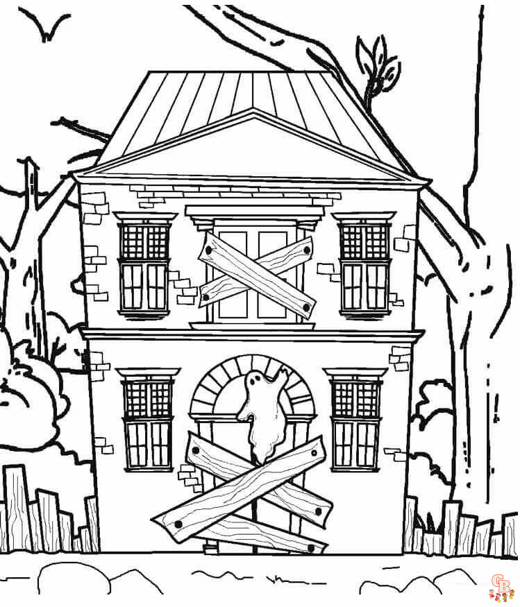 Monster house coloring pages
