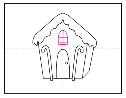 Easy how to draw a gingerbread house tutorial video