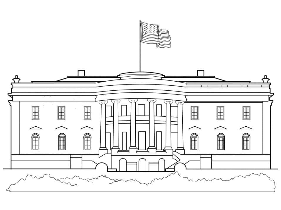 White house coloring pages