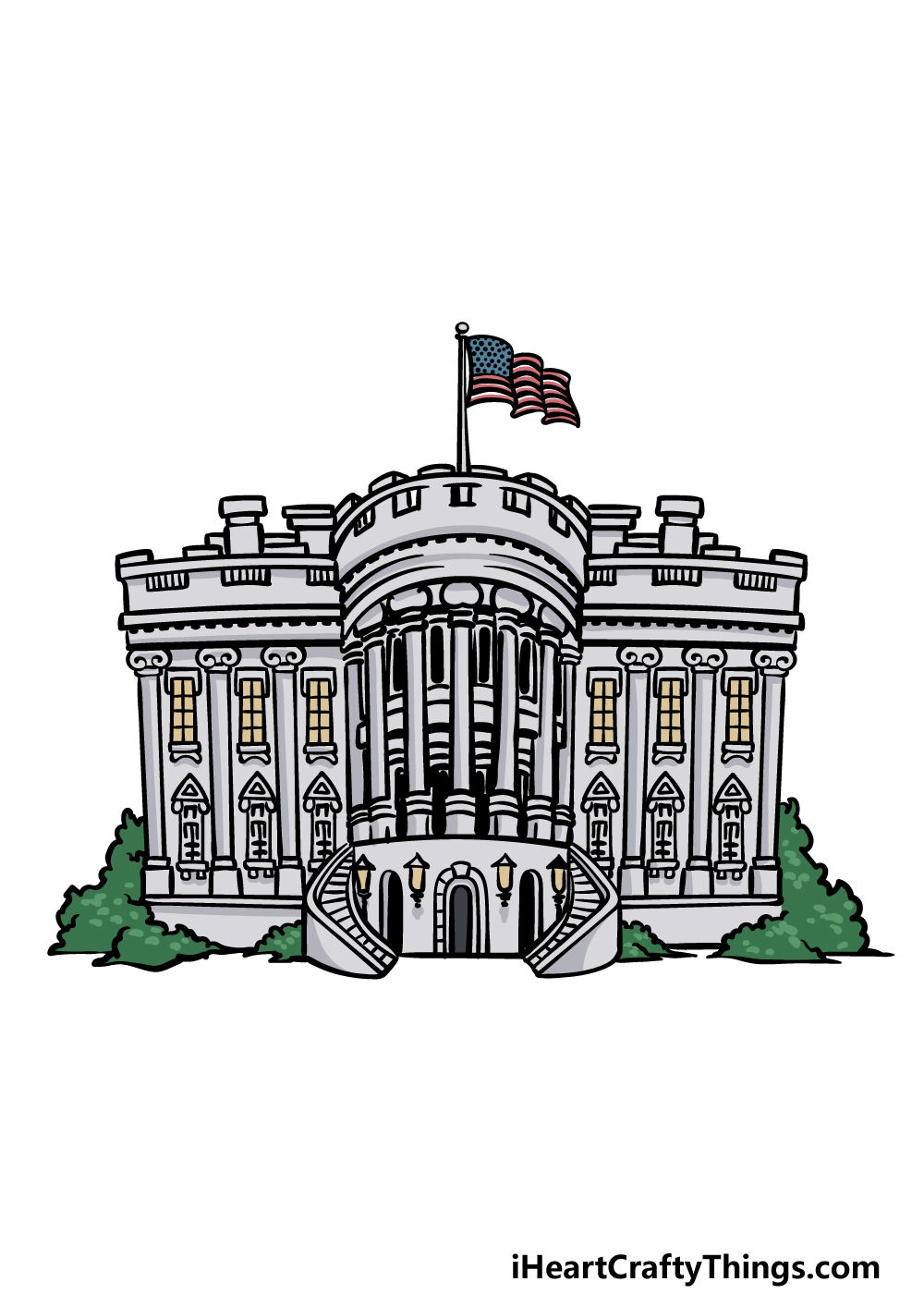 White house drawing