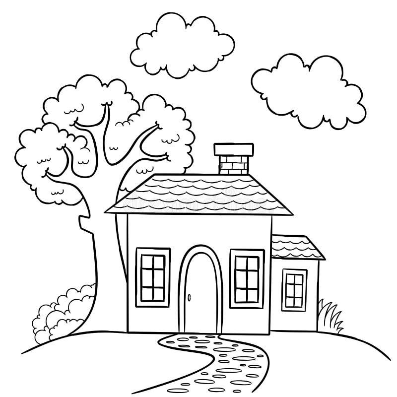 House coloring stock illustrations â house coloring stock illustrations vectors clipart