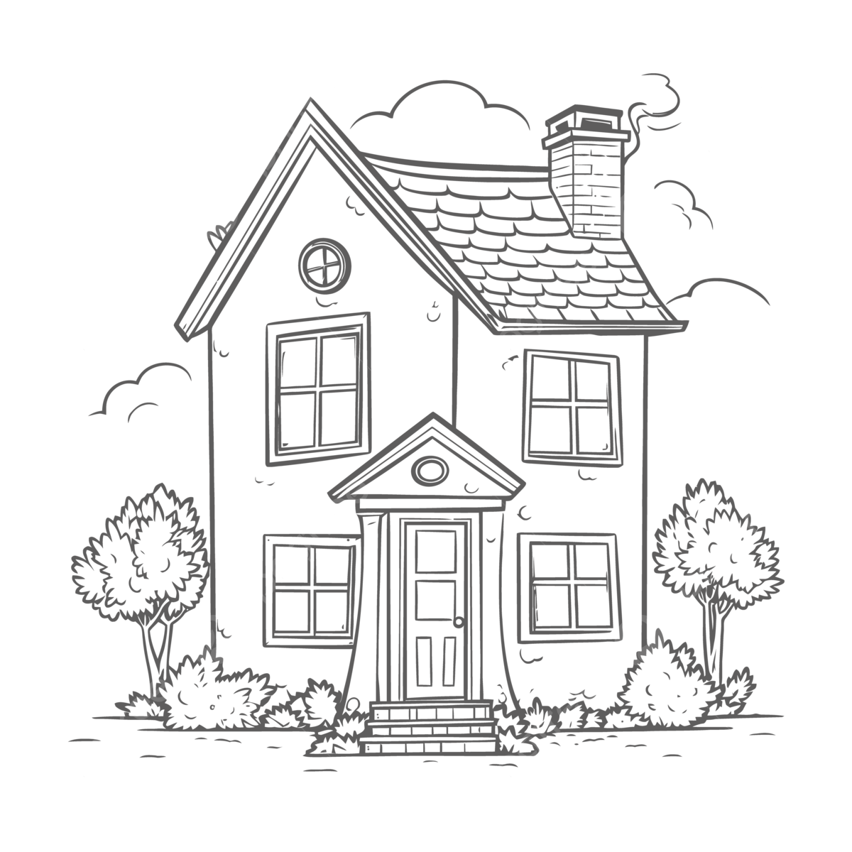 House coloring pages collection luxury free house coloring pages of house s free outline sketch drawing vector house drawing wing drawing ring drawing png and vector with transparent background for free download