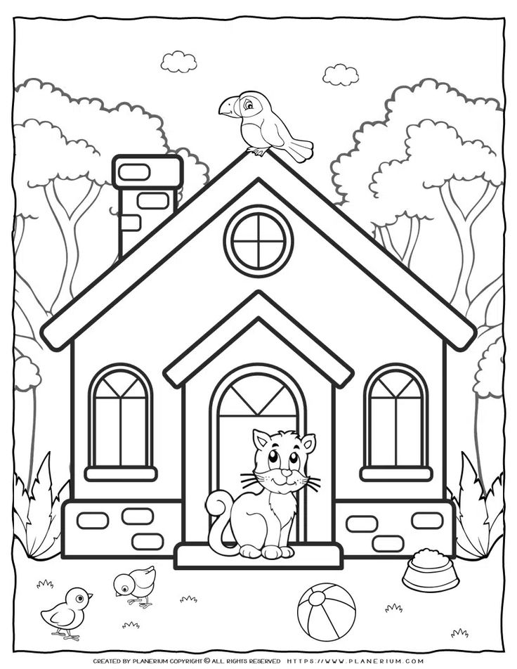 House coloring page