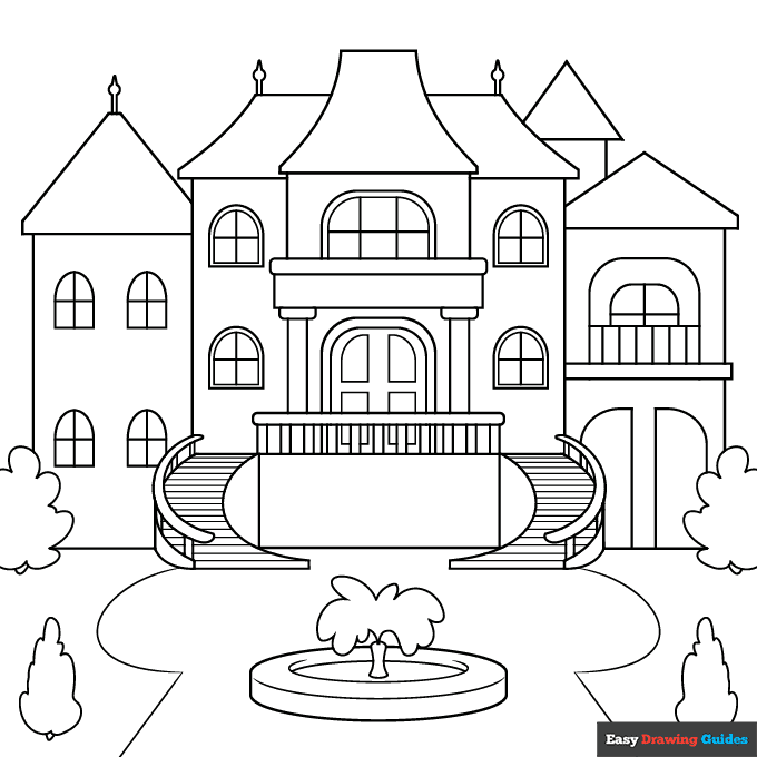 Free printable house coloring pages for kids