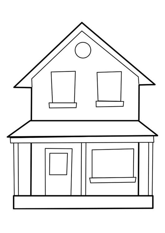 Coloring page house