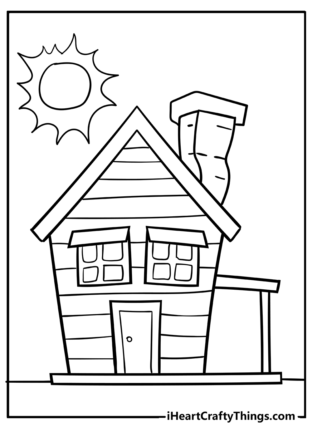 House coloring pages free printables