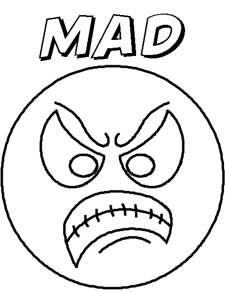 Coloring pages mad emotions coloring pages