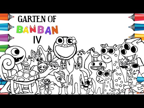 New garten of banban coloring pages coloring all new onsters ncs usic