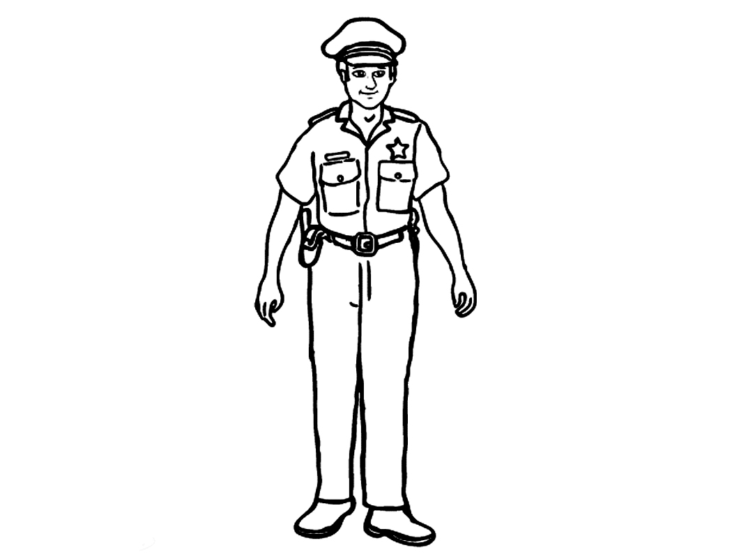 Free printable policeman coloring pages for kids