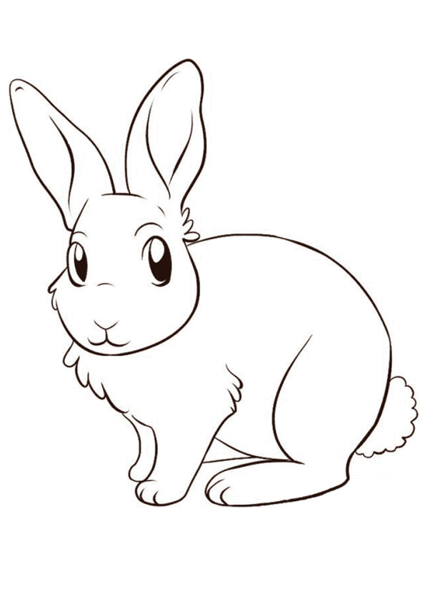 Coloring pages printable rabbit coloring page