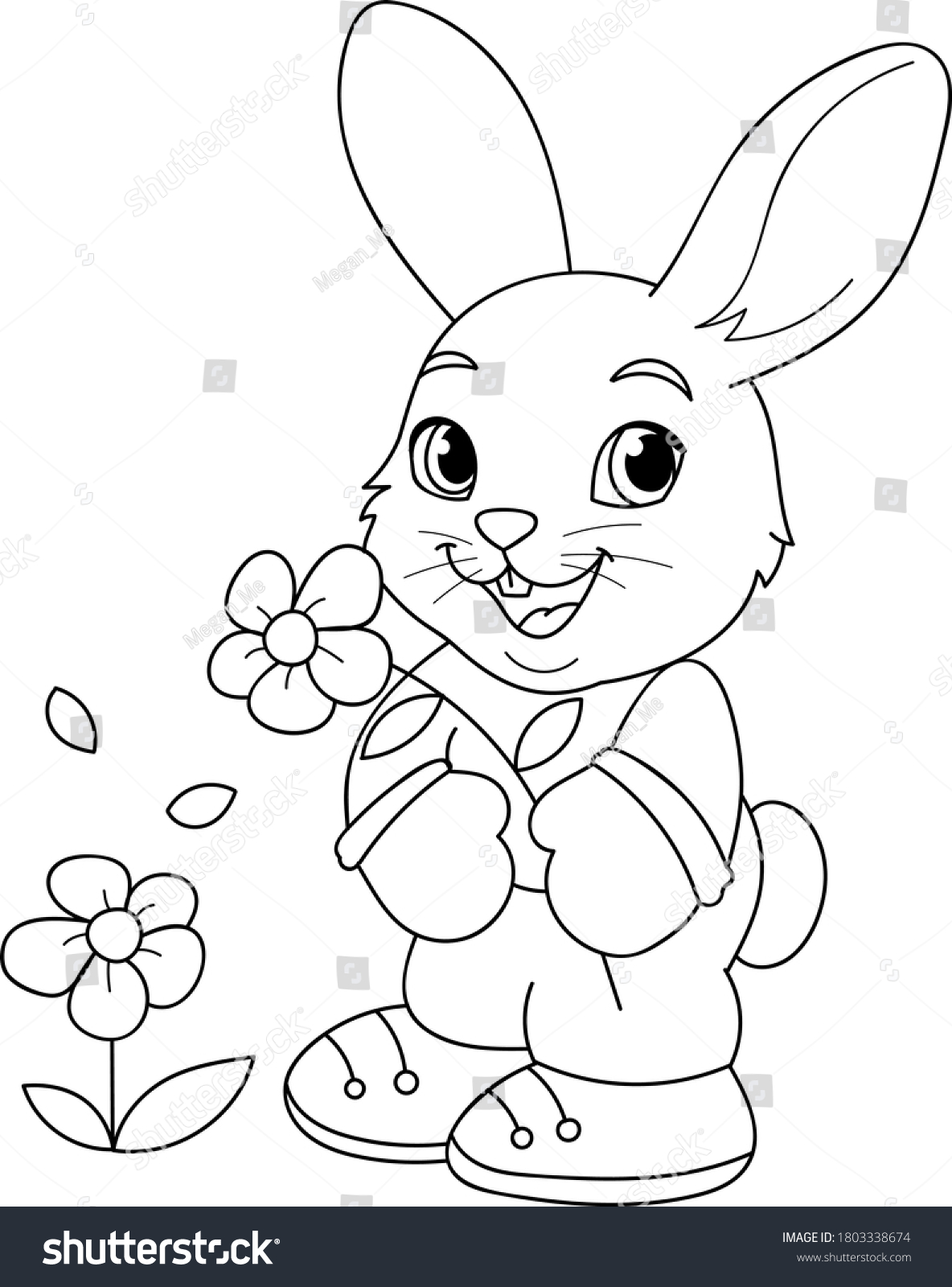 Bunny coloring book royalty