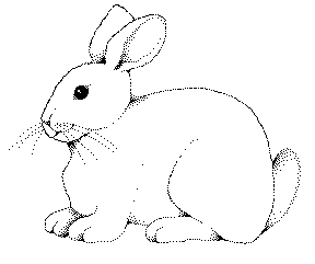 Free rabbit coloring page clipart