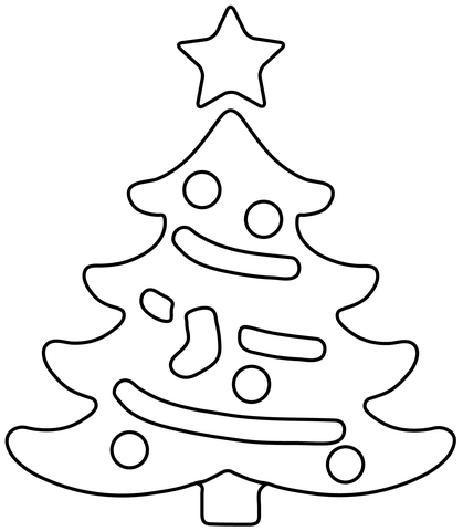 Christmas tree emoji coloring page free printable coloring pages