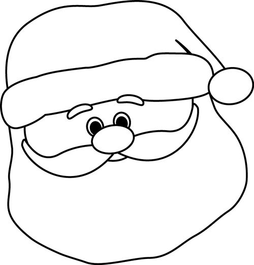 Black and white santa face christmas kindergarten christmas school christmas teaching