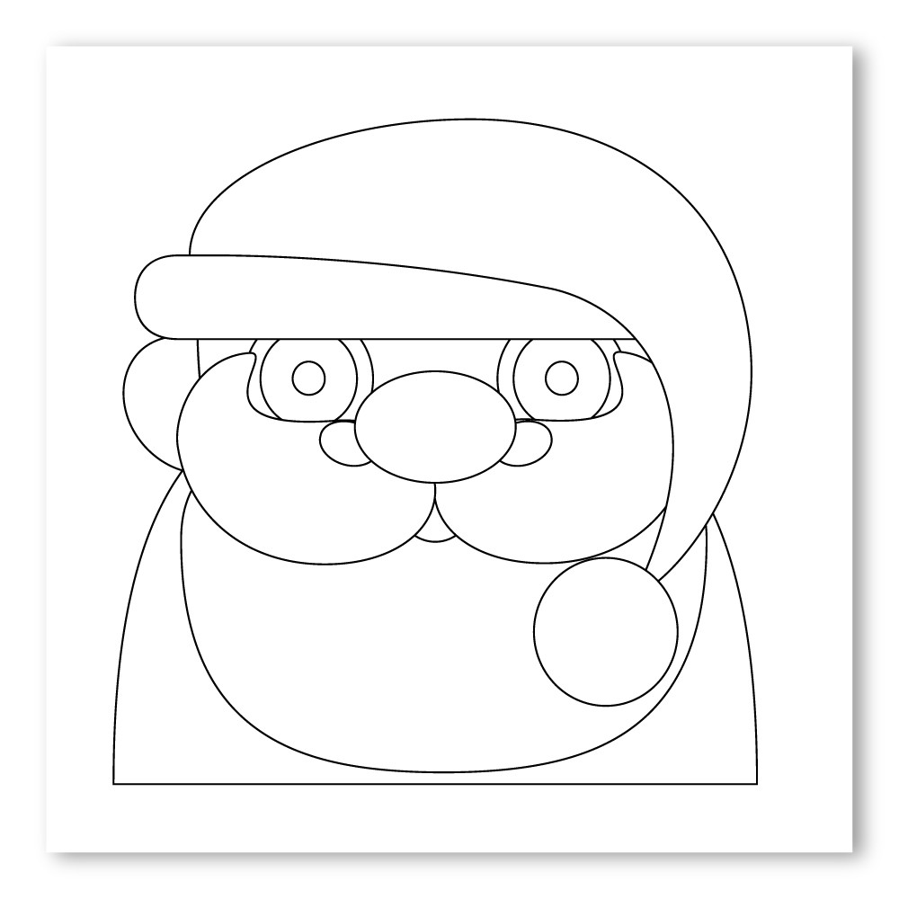 Emoji one coloring wall graphic square father christmas