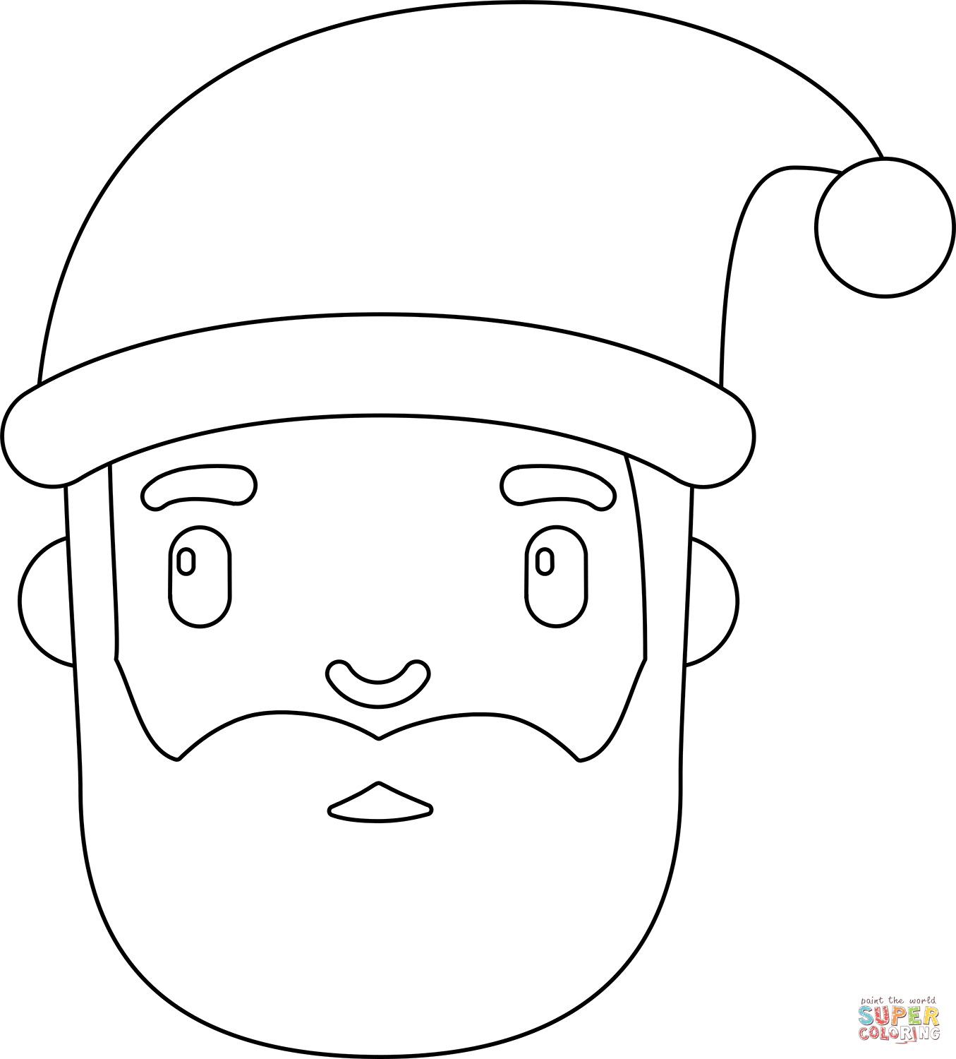 Father christmas emoji coloring page free printable coloring pages