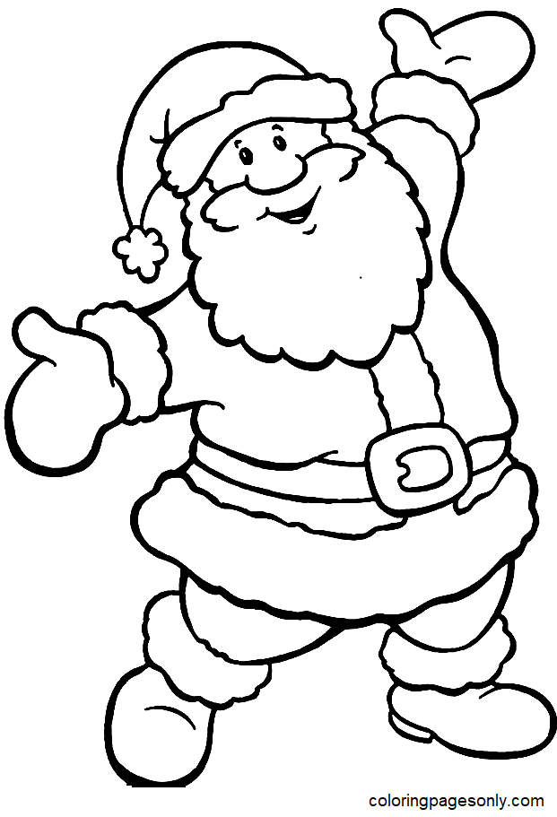 Santa claus coloring pages printable for free download