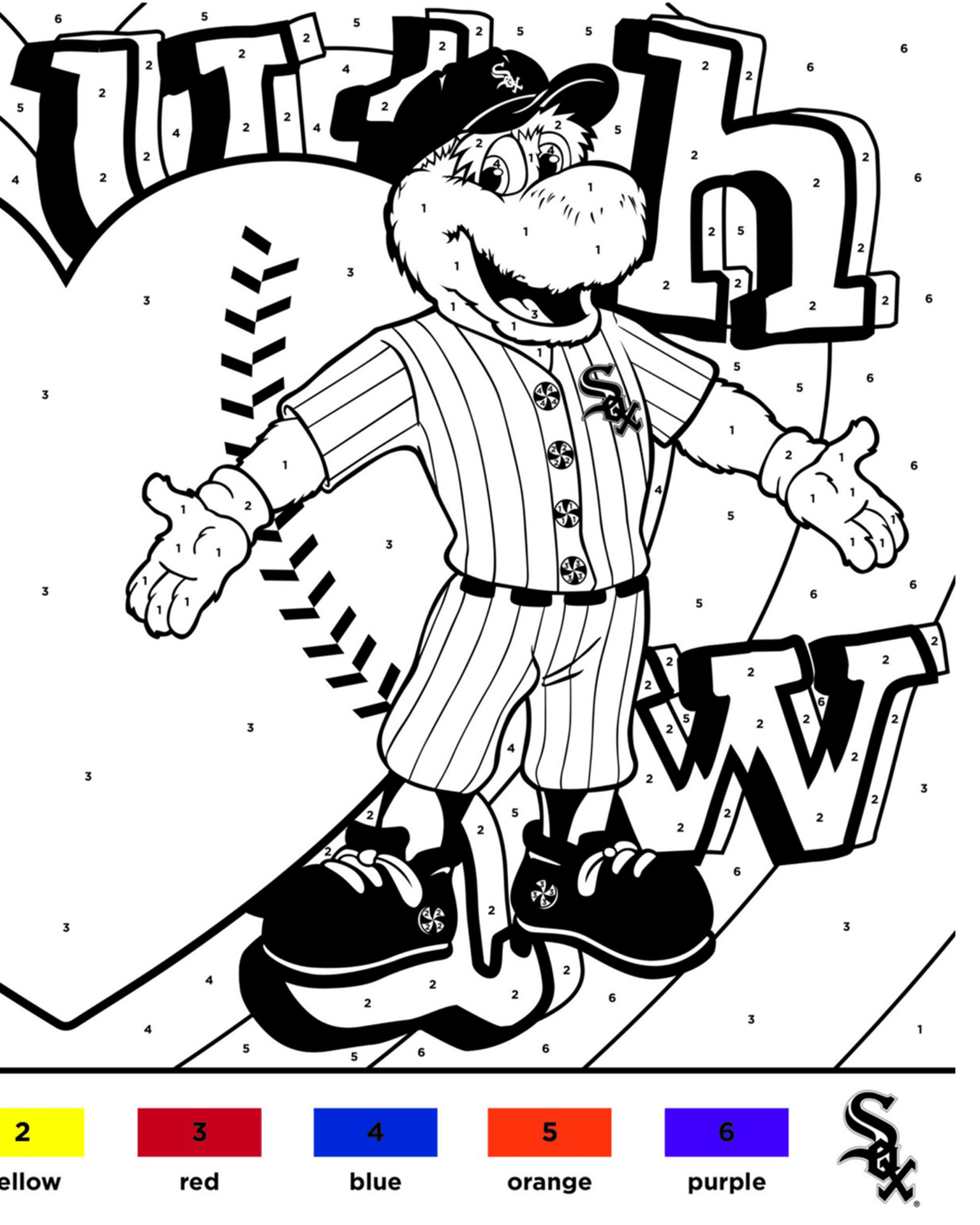 Printable kids worksheets chicago white sox