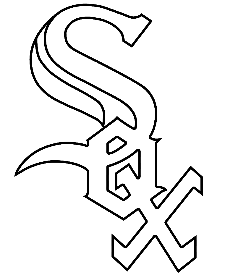 Chicago white sox logo coloring page