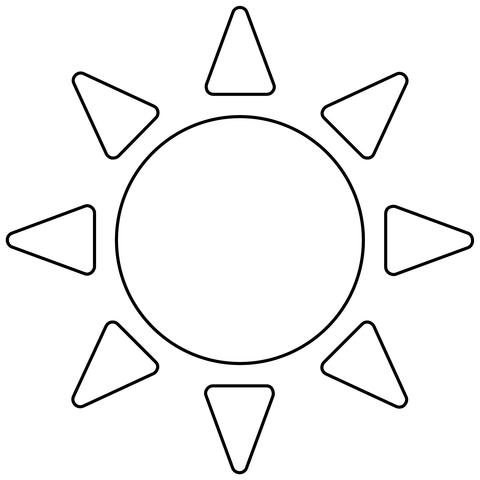 Sun emoji coloring page free printable coloring pages