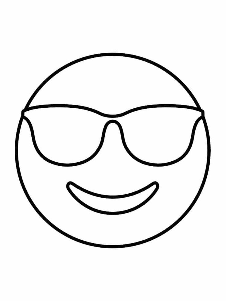 Vibrant coloring page embrace the sun with a smiling face in sunglasses