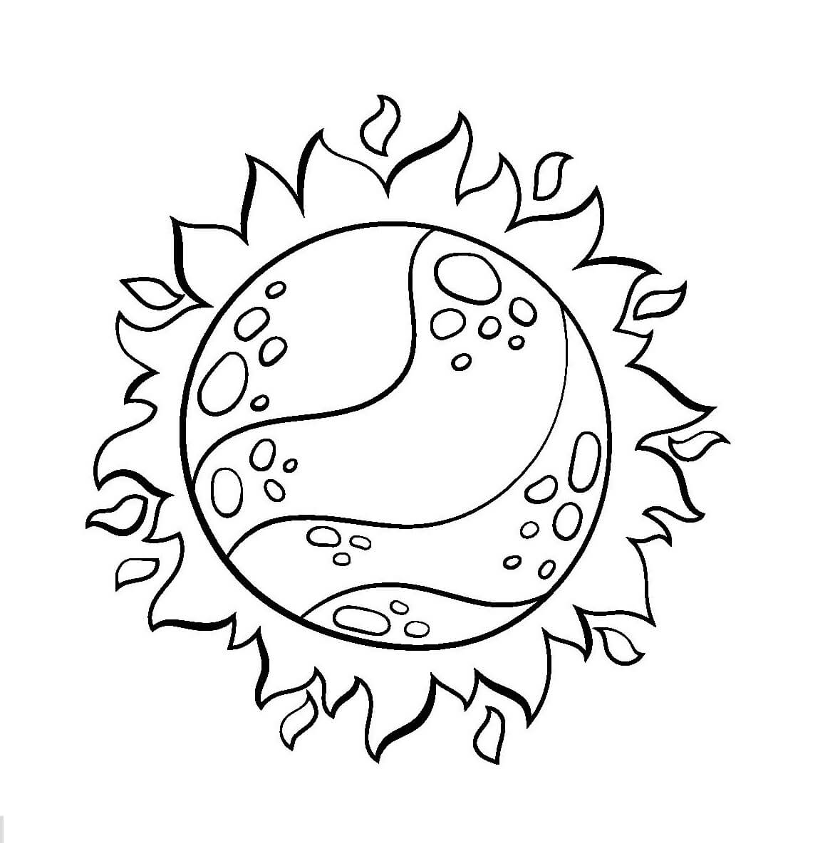 Free sun coloring page