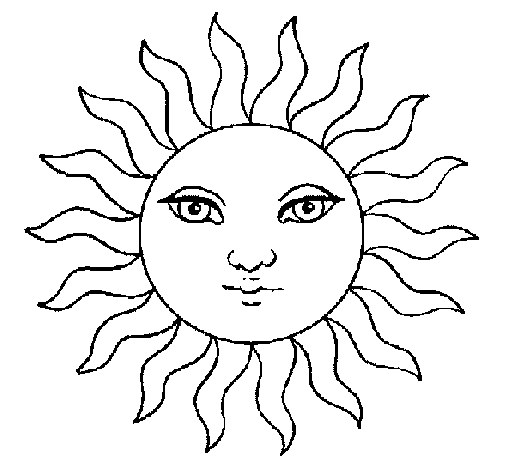 Sun coloring page