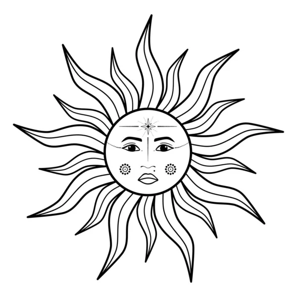 Sun coloring page vector images