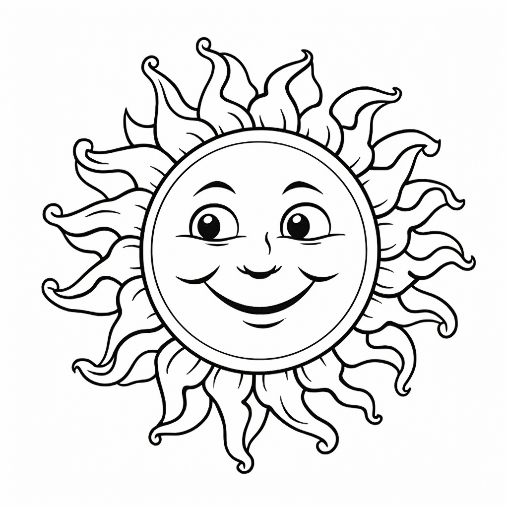 Sun summer coloring picture ðñðððððº