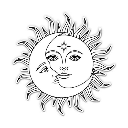 Sun moon celestial spiritual stickers