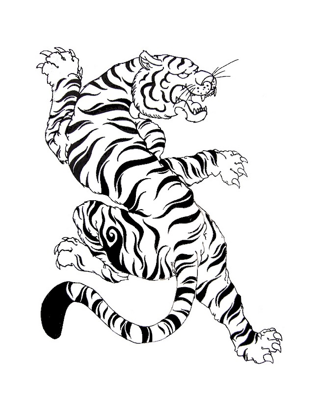 Art therapy coloring page south korea white tiger