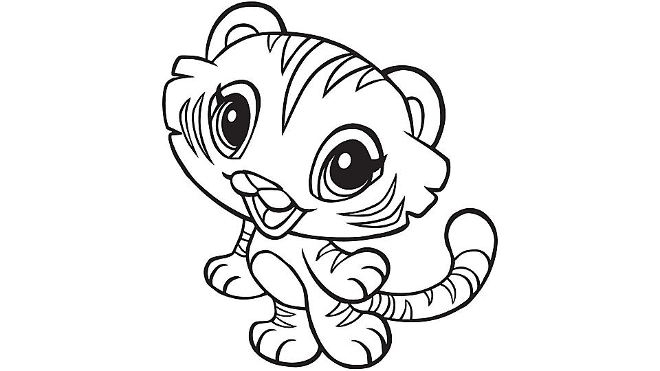 Learning friends tiger coloring printable