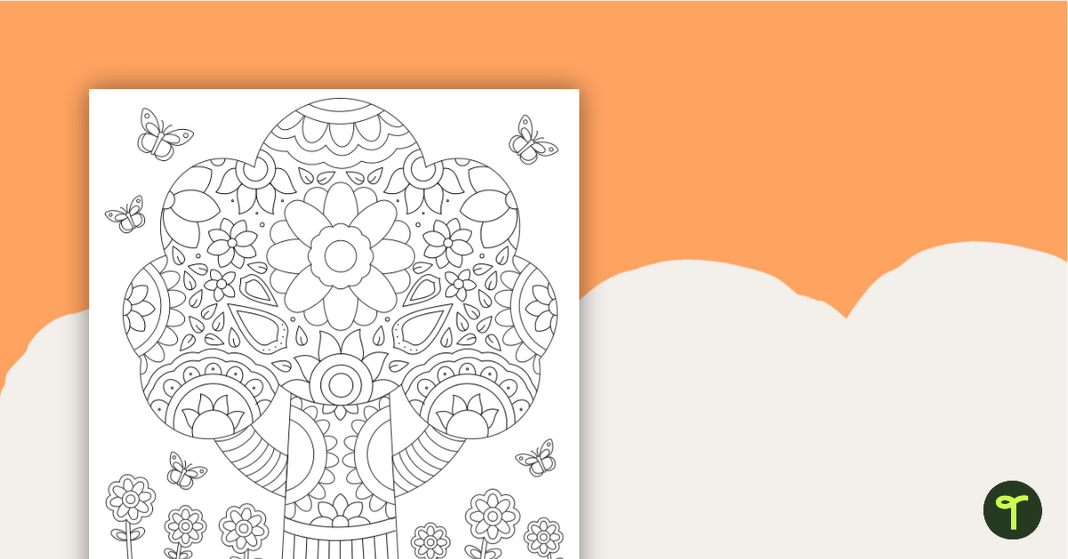 Mindful coloring sheet