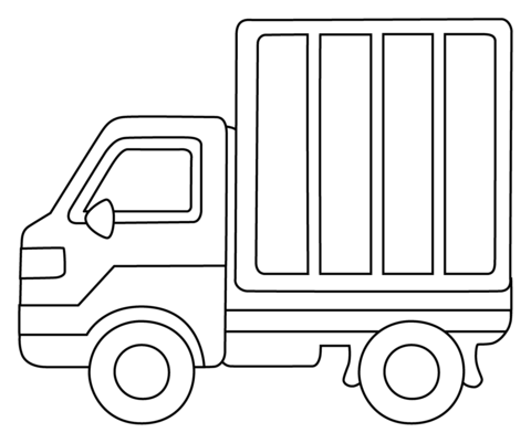 Delivery truck emoji coloring page free printable coloring pages