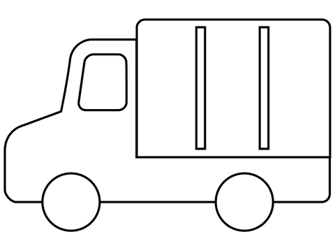 Delivery truck emoji coloring page free printable coloring pages