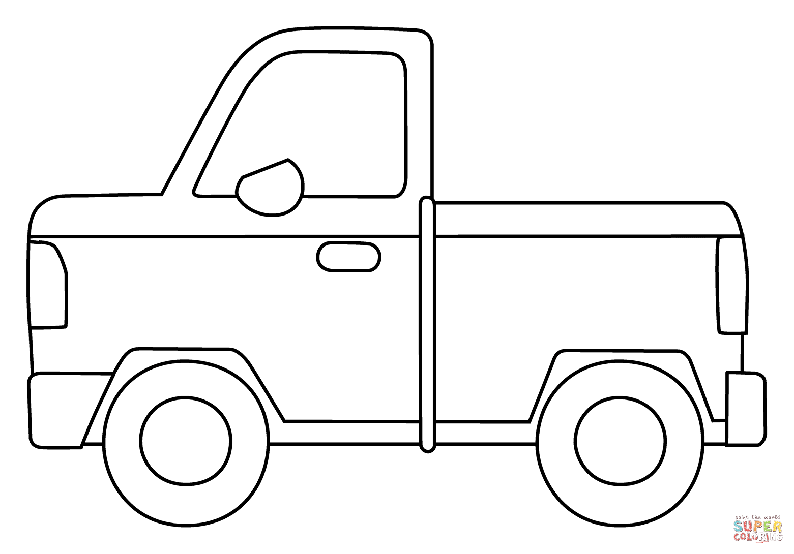 Pickup truck emoji coloring page free printable coloring pages