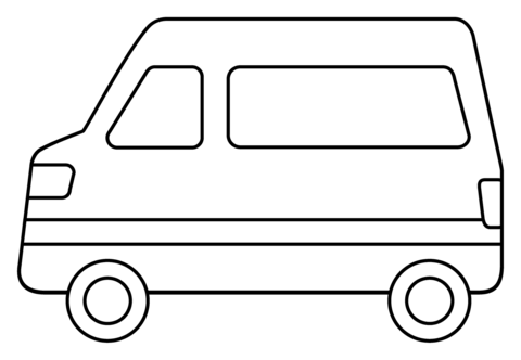 Minibus emoji coloring page free printable coloring pages