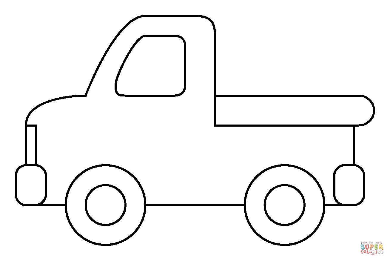 Pickup truck emoji coloring page free printable coloring pages