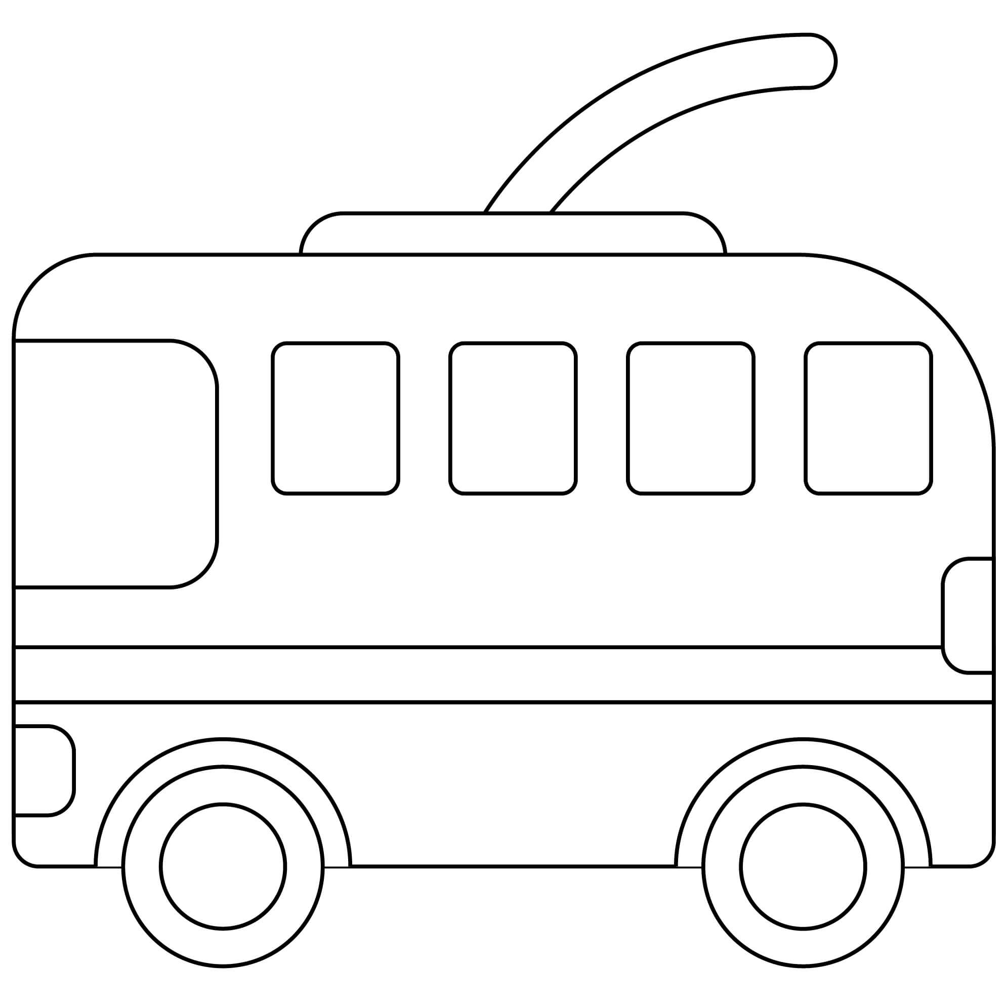 Bus coloring pages