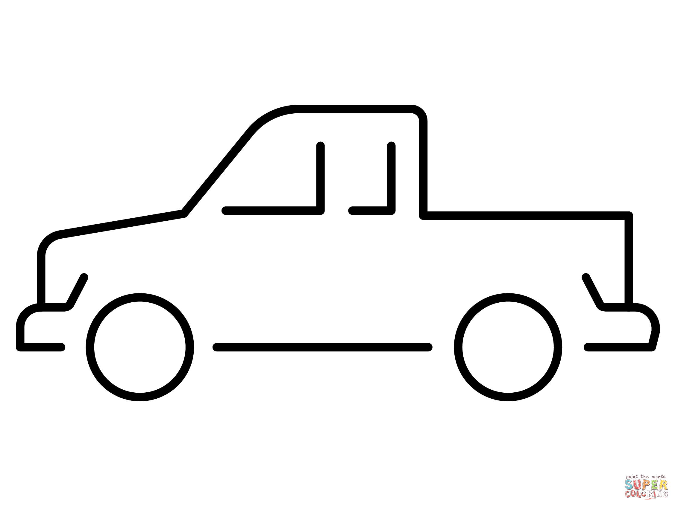 Pickup truck emoji coloring page free printable coloring pages